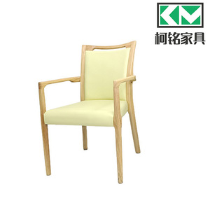 Silla de comedor de madera maciza con asiento tapizado para centros de cuidado de ancianos y centros de actividades para personas mayores - Product Image 5