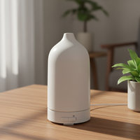 Diffuseur électrique ultrasonique en céramique pour huiles essentielles, design simple, nouvelle arrivée, fabrication OEM ODM, blanc