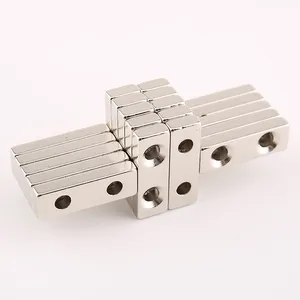 30-Year Magnet Factory Provide Neodymium N52 50x20x10 Block Magnet with Countersunk Hole