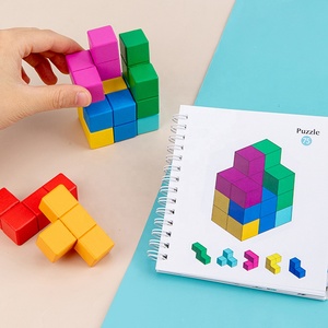 Juguetes Đồ Chơi Gỗ Giáo Dục Cho Trẻ Em Đồ Chơi Giáo Dục Montessori Khối Kết Hợp 3d Bằng Gỗ Xây Dựng Bậc Thầy Với 100 Cấp Độ - Product Image 5