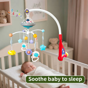 Huanger, cama infantil para dormir, juguetes giratorios para cuna de bebé, juguetes colgantes, cuna musical móvil con luces nocturnas y música <span class=keywords><strong>relajante</strong></span> - Product Image 2