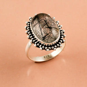 Bagues fines en argent sterling 925 faites à la main Design unique avec des bijoux de fabricant de pierres précieuses de kyanite bleue naturelle - Product Image 5