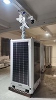 ENERGYFIT C500-7M Torre di Sorveglianza Mobile Solare CCTV con Palo da 7m, Rimorchio IP65 Impermeabile, 4 Pannelli Solari da 230W, 300Ah