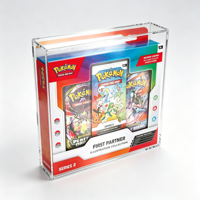 Étui en acrylique résistant aux UV avec couvercles magnétiques, adapté pour la collection Pokémon 2026, étui pour illustrations des premiers partenaires