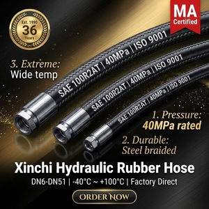 <span class=keywords><strong>Tuyau</strong></span> hydraulique en caoutchouc tressé en fil d'acier haute pression, assemblage de tuyaux, longueur personnalisée, raccords pour remplacement de conduite d'huile - Product Image 1