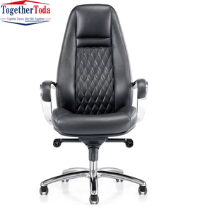 Silla Ejecutiva Giratoria de Cuero con Respaldo Alto, Ajustable en Altura, para Oficina, Entrega Rápida - Product Image 1
