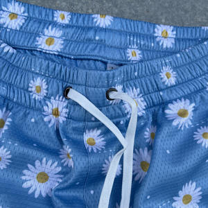 กางเกงขาสั้นตาข่ายพิมพ์ลายดิจิตอลเต็มตัวลายดอกเดซี่ ระบายอากาศได้ดี เหมาะสำหรับเล่นกีฬาบาสเก็ตบอล - Product Image 3