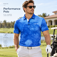 Polo sportif personnalisé pour homme, motif marbré, transfert thermique, logo personnalisé, OEM, vente en gros, marque privée, faible MOQ