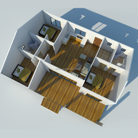 Maison moderne préfabriquée de luxe Panneau sandwich de villa à cadre en acier léger pour abri d'auto Maison préfabriquée de luxe à cadre en acier exportée