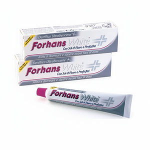 Forhans Pasta de Dientes Blanqueadora Especial 75ml Limón Melocotón Fresa Ingredientes Herbales Aromáticos para Dientes Sensibles - Product Image 1