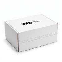 Boîte d'expédition en carton personnalisée avec logo, bande adhésive à fermeture éclair, bande adhésive à déchirure facile, boîte postale auto-adhésive pour l'envoi commercial