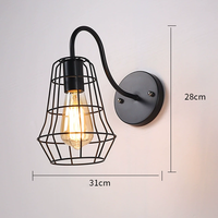 Lampes murales rétro d'intérieur en gros, luminaires muraux vintage en fer pour la décoration de chevet, couloir et escalier