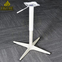 Pieds de table en aluminium blanc en forme de X, base de table pivotante moderne pour salle à manger, café, bureau, mobilier