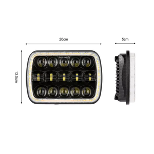 HYNBYZJ Faro LED Cuadrado Universal Clásico de 110W con Halo, Luz Alta/Baja de 7'' para <span class=keywords><strong>Jeep</strong></span>, Toyota, <span class=keywords><strong>Hummer</strong></span>, Faro de 5x7 Pulgadas - Product Image 5