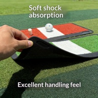Tapis de golf personnalisé avec logo, antidérapant, absorption des chocs, base en caoutchouc durable, tapis d'entraînement de golf, vente directe d'usine