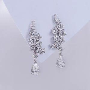 Pendientes Personalizados de Oro de 18k con Diamantes Cultivados en Laboratorio, Joyería, Pendientes de Botón Personalizados, Joyería MSE-645 - Product Image 2