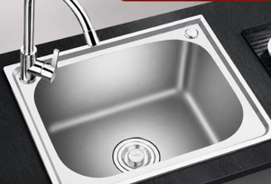 Kitchen Sink Stainless Steel Single Bowl with Side <b>Drain</b> Space Saving Design - Product Image 3