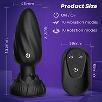 Vibromasseur anal rotatif à télécommande 360°, simulation du point G féminin, plug anal vibrant, jouets sexuels pour femmes