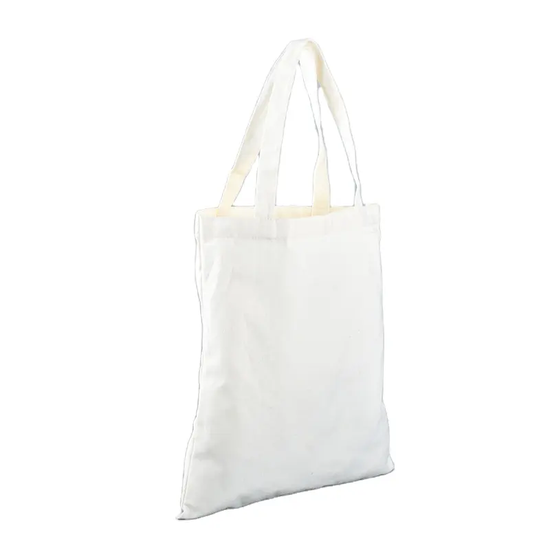 Tote Bag in tela di cotone Super resistente artigianato fai da te borsa in tela naturale tinta unita vuota