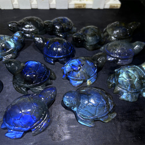 Kerajinan Ukiran Kristal Batu Alam Grosir Kindfull, Ukiran Kristal Penyu Labradorite, Hewan untuk Dekorasi Halloween - Product Image 5