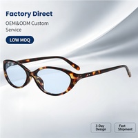 Lunettes de soleil rétro rondes à monture complète, style œil de chat, monture en acétate écaille de tortue, protection UV400, design confortable unisexe