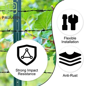 Poteau de clôture électrique personnalisé en acier inoxydable vert clouté pour <span class=keywords><strong>ferme</strong></span> et bétail avec service de modélisation 3D – Durable et écologique - Product Image 3