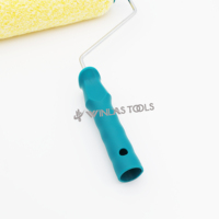 Rouleaux de peinture à dégagement rapide en fibres acryliques blanches et jaunes, qualité industrielle, OEM/OBM, 18 mm, 9 pouces, pour peinture murale, garantie 3 ans