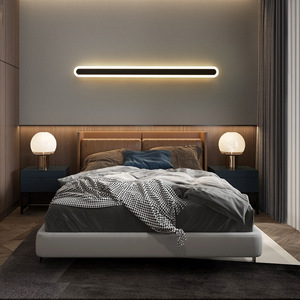 Lampe murale LED longue avec abat-jour en PC et cadre en fer, éclairage moderne pour salon, chambre, balcon, couloir, décoration - Product Image 2