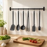 HL-US01MJ25008 Petite spatule en silicone avec support métallique interne, résistante à la chaleur, de qualité alimentaire, pour la pâtisserie, le mélange et le raclage