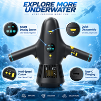 Scooter sous-marin intelligent Sinodiving à double poignée, dispositif de propulsion électrique pour plongeurs, télécommande, propulseur à jet d'eau