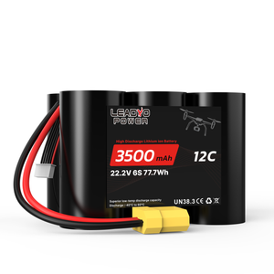 Batería de Litio <span class=keywords><strong>12C</strong></span> 22.2V 2800mAh 3500mAh 5600mAh 7000mAh para Dron FPV UAV Quadcopter, Baterías de Litio 18650 6s FPV - Product Image 4