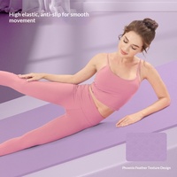Tapis de yoga, tapis de fitness antidérapant, épaissi, silencieux, pour la maison, tapis de danse unisexe, extra-épais 10 mm, en élastomère thermoplastique, 183 cm