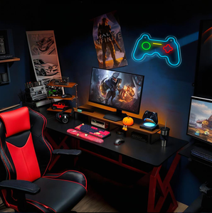 لوحة ألعاب من الجيل الجديد مخصصة على شكل لوحة ألعاب نيون صفراء إلكترونية للأطفال والمراهقين ديكور غرفة شخصي مع شعار - Product Image 5