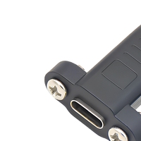 Cable de Extensión USB-C Personalizado Annxin de 0.3m, Macho a Hembra, Carga Rápida de 3A, Trenzado de Cobre Puro, Cubierta de PVC con Montaje en Panel