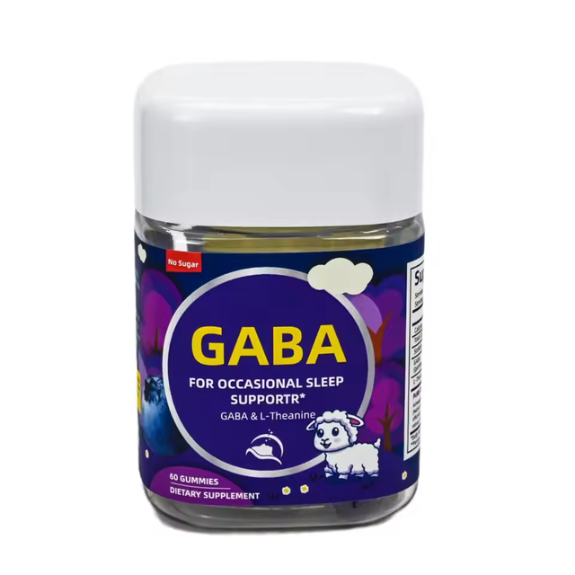 Private Label Calming Gummies for Adults, Gamma-Aminobutyric Acid Supplement for Stress Relief & Wellness, Vegan