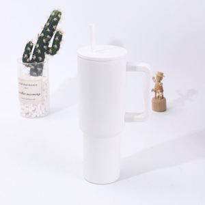<b>40oz</b> Travel Car H4.0 <b>Handle</b> <b>Tumbler</b> Stainless Vacuum Mug Lid Straw Non-Slip ODM Custom Design - Product Image 4