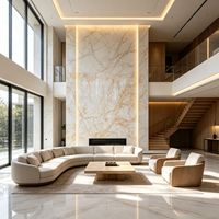 Grande dalle de marbre naturel, pierre naturelle de grande taille, résistante à l'usure et aux taches, facile d'entretien pour la décoration intérieure de villas