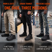 Chaussures de travail légères à boucle automatique imperméables avec logo personnalisé OEM, semelle en caoutchouc antidérapante, confortables, baskets de travail pour hommes
