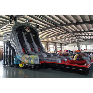 Glissière d'eau gonflable extérieure commerciale de PVC avec le toboggan extérieur de glissière d'eau de <span class=keywords><strong>pirate</strong></span> de double ruelle de partie d'adultes d'enfants de <span class=keywords><strong>piscine</strong></span> - Product Image 2