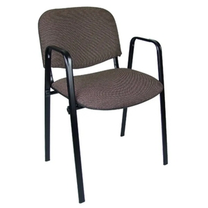 Sedia impilabile con braccioli imbottiti per ufficio, <span class=keywords><strong>scuola</strong></span>, chiesa, visitatori, reception, formazione, conferenze e riunioni, con struttura in ferro - Product Image 3