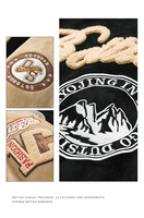 Veste universitaire personnalisée avec logo pour hommes, en daim, style baseball, fabricant de vestes bomber rétro streetwear vierges, prête à être expédiée