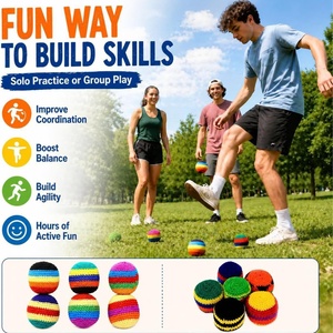 Bolsa de suela de gamuza de <span class=keywords><strong>8</strong></span> paneles rellena de <span class=keywords><strong>arena</strong></span> para juegos de patadas, juguetes de malabarismo freestyle, Hacky Sack, venta al por mayor para fiestas y juegos al aire libre - Product Image 6
