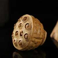 Pièce d'art de bureau 100 % naturelle et durable en bambou, style Wabi-sabi, objet décoratif oriental, accessoire de bureau artisanal unique pour Diwali