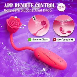 LetRock Double Flower Clitoral Stimulator Jump Egg Adult Sex Toys New Rose <b>Vibrator</b> Female Suction Rose Clitoris Masturbator - Product Image 4