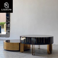 Lumière Luxe Designer Style Creative Villa Modèle Chambre Salon Forme spéciale Cadre en acier inoxydable Centre Table basse