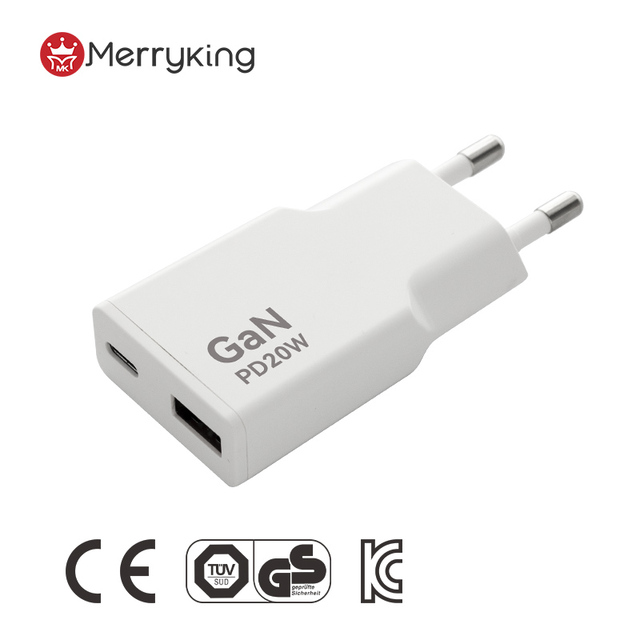 US Plug 20w GAN Wall Adapter 5V/3A 9v/2.22a 12v/1.67a Usb-c Type c Pd 20w GAN Fast Chargers for Phone