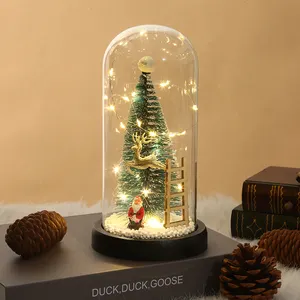 Weihnachts geschenk Weihnachts baum Weihnachts mann Schneeflocke Glaskuppel mit LED-Lichtern