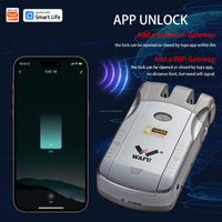 WAFU Tuya Smart Télécommande sans fil Wi-Fi Serrure de porte invisible pour portes en bois/acier Entrée sans clé Sécurité domestique
