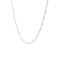 Collier personnalisable en platine Pt950 blanc mat à paillettes douces avec mini perles octogonales, accessoire unisexe décontracté à superposer, cadeau