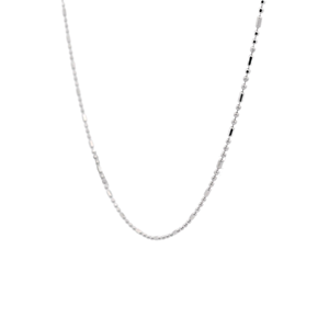 Collier personnalisable en platine Pt950 blanc mat à paillettes douces avec mini perles octogonales, accessoire unisexe décontracté à superposer, cadeau - Product Image 3